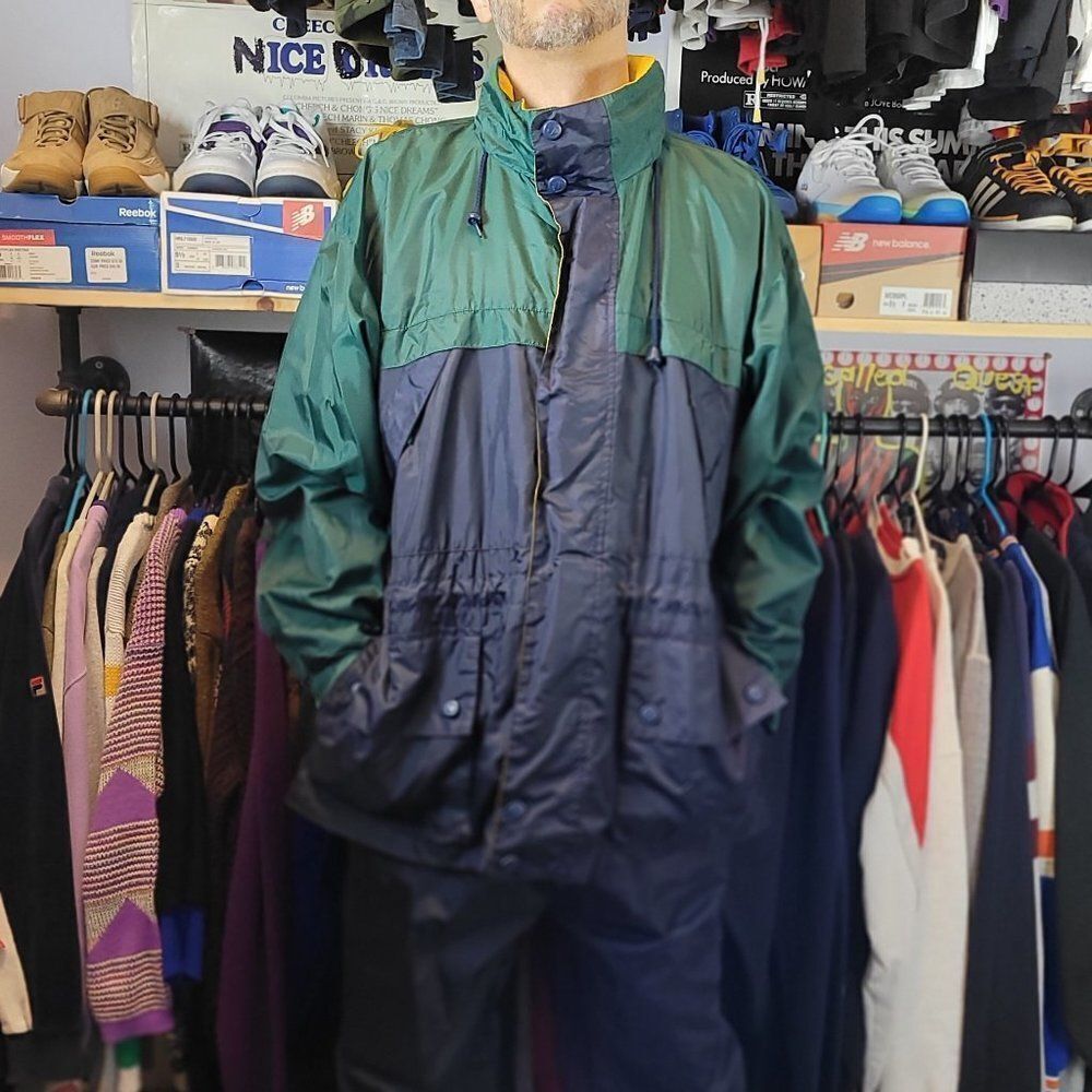 Vintage Boats U.S. Nautical Windbreaker Rain Jumpsuit